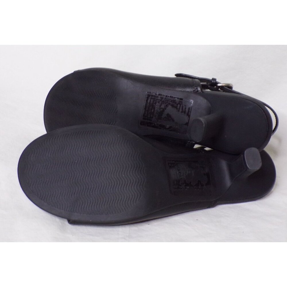 🆕VINCE Jana Slingback Heels Shoe Leather 9 Black - Picture 13 of 13